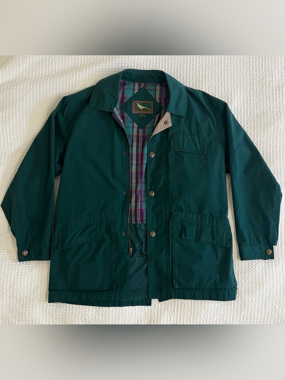 Vintage Field & Stream Field Coat with Plaid Lining